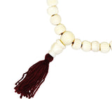 Yoga Meditation Carved Yak Bone 108 Prayer Beads Mala Necklace with a Charm