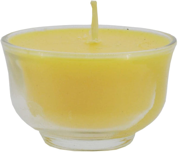Mandala Crafts Tibetan Buddhist Tealight Vanaspati Ghee Butter Lamp Candle Set(10 Small Clear Cups)