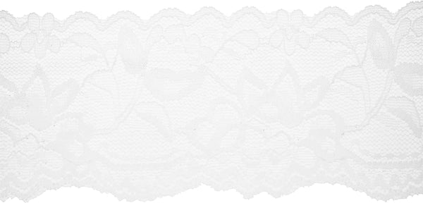 Mandala Crafts Elastic Lace Ribbon – Lace Fabric Elastic Lace Floral Stretch Lace Elastic Trim - Lace Trim for Sewing Lingerie Wedding Garters Gift Wrapping