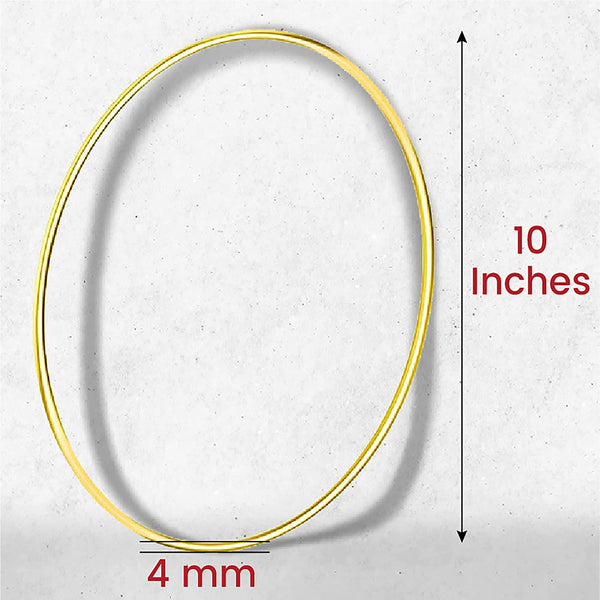 6 Pieces 20 Cm Metal Rings For Crafting Gold Made Of 3 Mm Metal Wire,  Wreath Rings Macrame Rings, Dream Catcher Ring, Wedding Wreath, Wall  Hanging Dec
