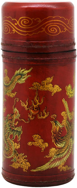 Chinese Fortune Sticks in a Leather Box