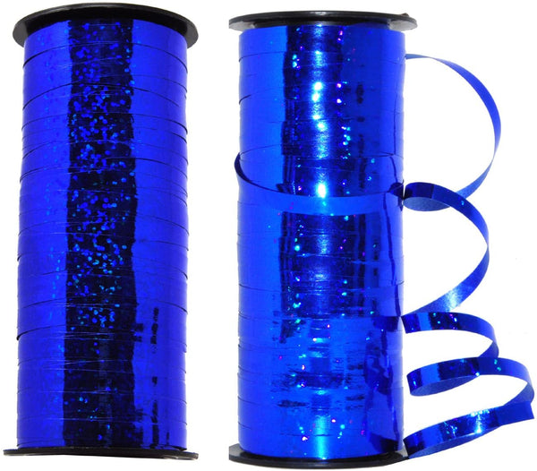 Mandala Crafts 5mm 200 YDs Blue Metallic Curling Ribbon for Gift