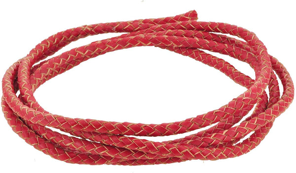 Braided Leather Cord, Round Braided Leather Cord