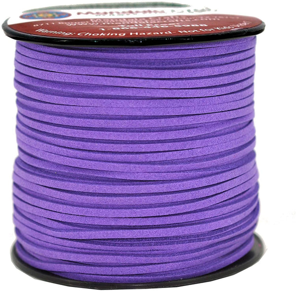 Mandala Crafts Light Purple Faux Suede Cord - Flat Vegan Leather