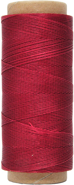 Mandala Crafts Flat Waxed Thread for Leather Sewing - Leather Thread Wax  String Polyester Cord for Leather Craft Stitching Bookbinding by Manda