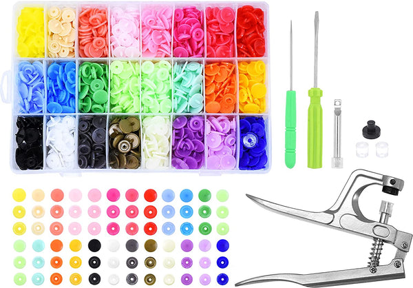 Mandala Crafts Plastic Snaps for Clothing - No-Sew Plastic Snap
