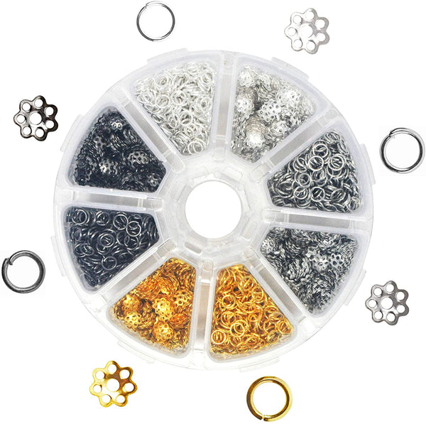 400pcs 8mm Craft Beads for Jewelry Bracelets Making Round Acrylic Beads  Smooth Spacer Beads Bulk Beads for Earring Necklace Key Chains Making,Home