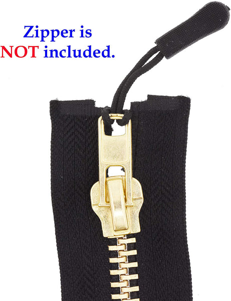Zipper Pull Replacement Metal Zipper Handle Mend Fixer Zipper Tab Repair for Luggage Suitcase Bag Backpack Jacket Bags Coat Boots (Black)