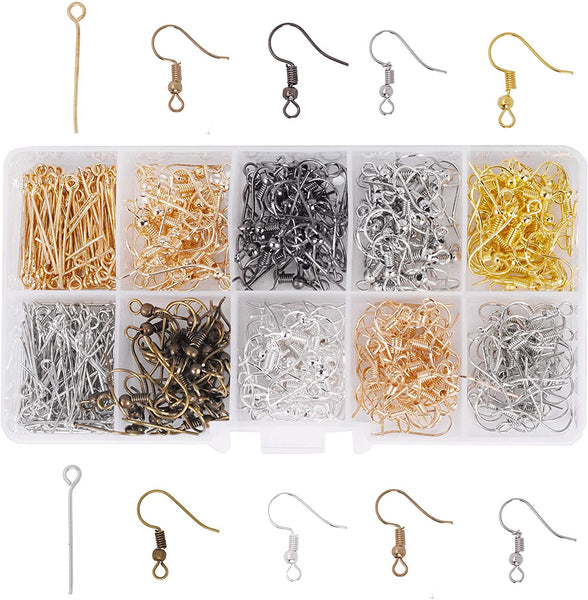 Jewelry Necklace Repair Kit Jump Rings Clasps Eye Pins Earring