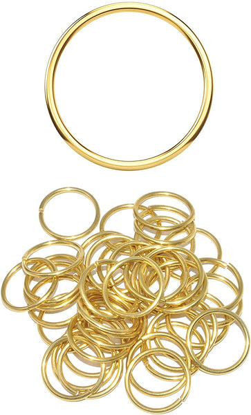 Metal Macrame Rings, 2-Inch Diameter, Gold Tone, 12-Pack
