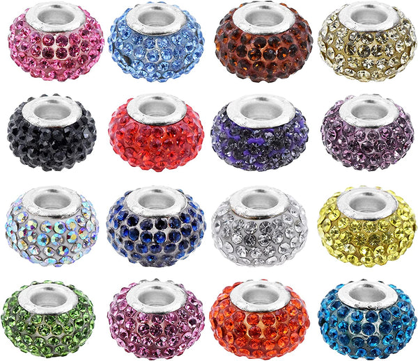 Mandala Crafts Large Hole Beads Bracelet Charms for Charm