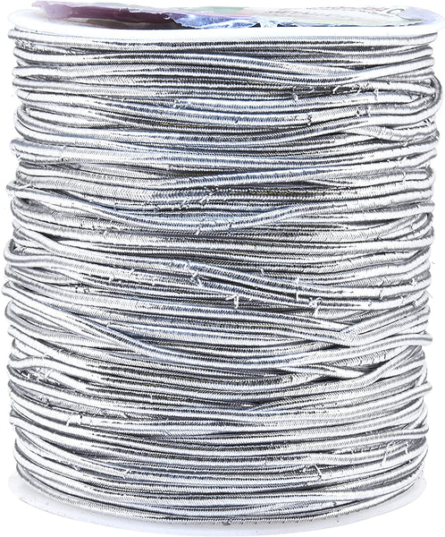 100 Yards 1mm Metallic Tinsel Thread Jewelry String Beading Cord Gift Tag  Card