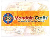 Picture Hook Hanger with Nail Hanging Hardware Kit for Painting, Frames, Canvas Art, Photo Wall Mounting; Gold Medium 30 LBS 100 Packs by Mandala Crafts