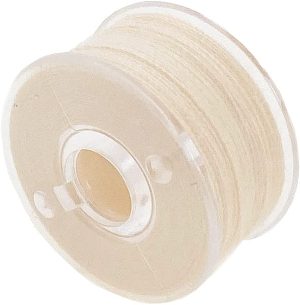 Janome 12 Pack Pre-Wound Plastic Bobbins White Thread