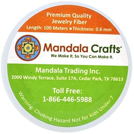 Mandala Crafts Commercial Grade Crystal String Elastic String for Jewelry Making – Stretchy Bracelet String for Bracelet Making - Stretchy String for Bracelets Bead String Cord for Beading Thread