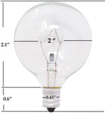 Mandala Crafts Replacement Light Bulbs for Scent Wax Warmer, Candle Melt, Fragrance Burner, Oil Diffuser, Lamp, E12,120v 25-Watt G50, 8 Pack
