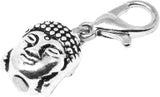 Mandala Crafts Clip On Charms with Lobster Clasp for Bracelet, Necklace, DIY Jewelry Making; Silver Tone, 12 Assorted PCs