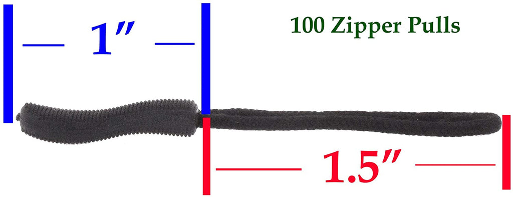 EXCEART 100pcs Zipper Extender Bag Zipper Head Zipper Cord Pulls Zipper  Pulls Nylon Cord Zipper Head Zipper Extension for Backpacks Plastic  Backpack