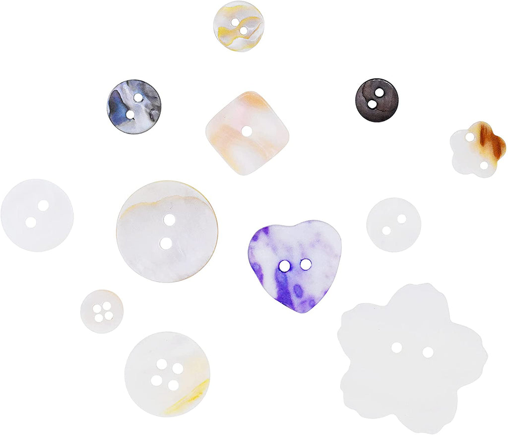 50Pcs/Lot Natural Mother Of Pearl Shell Buttons For Scrapbook DIY