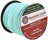 Mandala Crafts 100 Yards 2.65mm Wide Jewelry Making Flat Micro Fiber Lace Faux Suede Leather Cord (Steelblue)