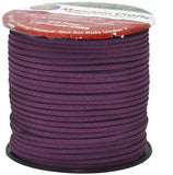 Mandala Crafts Light Purple Faux Suede Cord - Flat Vegan Leather Cord for Jewelry Making Beading - Micro Fiber Leather String Cord Leather Lace for Leather Lacing Necklace Bracelet 2.65mm 100 Yards