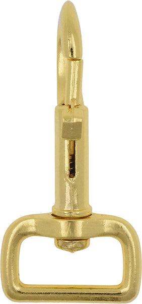 Heavy Duty Medium Snap Clip Key Ring - Solid Brass