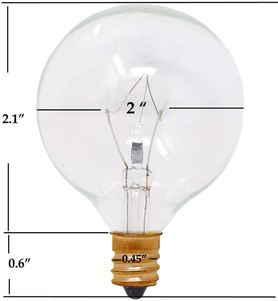 Mandala Crafts Replacement Light Bulbs for Scent Wax Warmer, Candle Melt, Fragrance Burner, Oil Diffuser, Lamp, E12,120v 40-Watt G16.5, 10 Pack