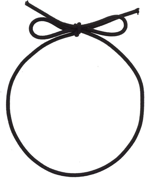 Mandala Crafts Stretch Loops with Pre-Tied Bows from Elastic Ribbon String for Gifts, Boxes, Tags; Pack of 100