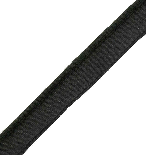 Mandala Crafts 55 Yards Black Maxi Piping Trim with Welting Cord – 1/2 Inch Maxi Piping Bias Tape for Sewing – Lip Cord Trim by The Yard for Upholstery Trimming