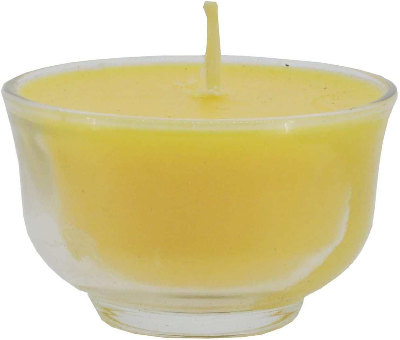 Mandala Crafts Tibetan Buddhist Tealight Vanaspati Ghee Butter Lamp Candle Set(10 Small Clear Cups)
