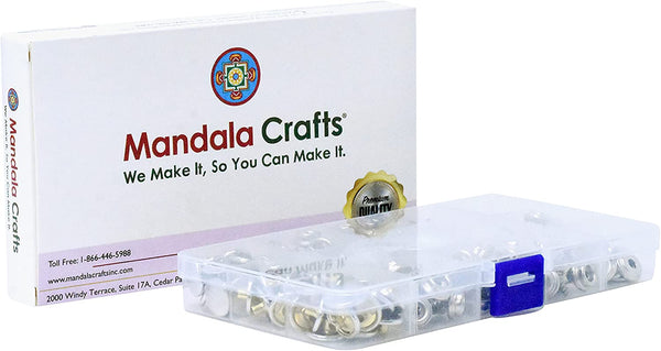 Mandala Crafts Canvas Snaps and Fasteners – Stainless Steel Marine Snaps with Setting Tool Marine Grade Screw Button Snap Kit for Boat Cover Cushion Upholstery