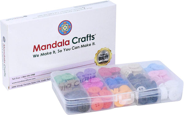 Mandala Crafts Assorted Plastic Sewing Buttons for Sewing Crafts Clothes Coats Bulk Wholesale Pack