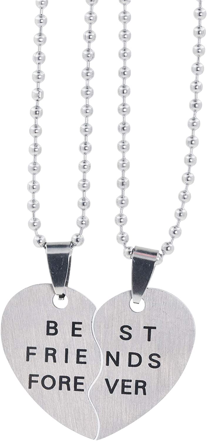 Amazon.com: PESOENTH Best Friend Necklace for 2 Girls Gifts- BFF Friendship  Necklaces Women Matching Heart Best Friends Forever Crystal Necklaces  Jewelry : Health & Household