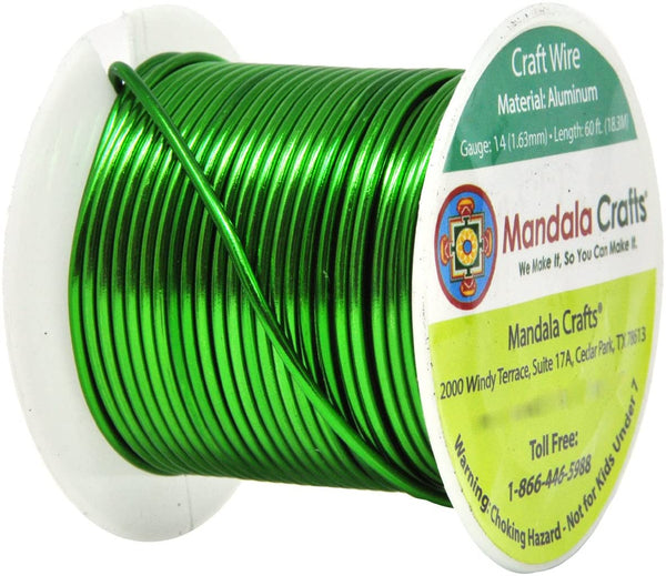 Mandala Crafts Anodized Aluminum Wire for Sculpting, Armature, Jewelry Making, Gem Metal Wrap, Garden, Colored and Soft, 1 Roll(14 Gauge, True Blue)