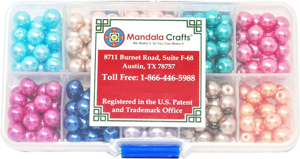 Mandala Crafts Glass Pearl Beads for Jewelry Making Spacers – Loose Fa –  MudraCrafts