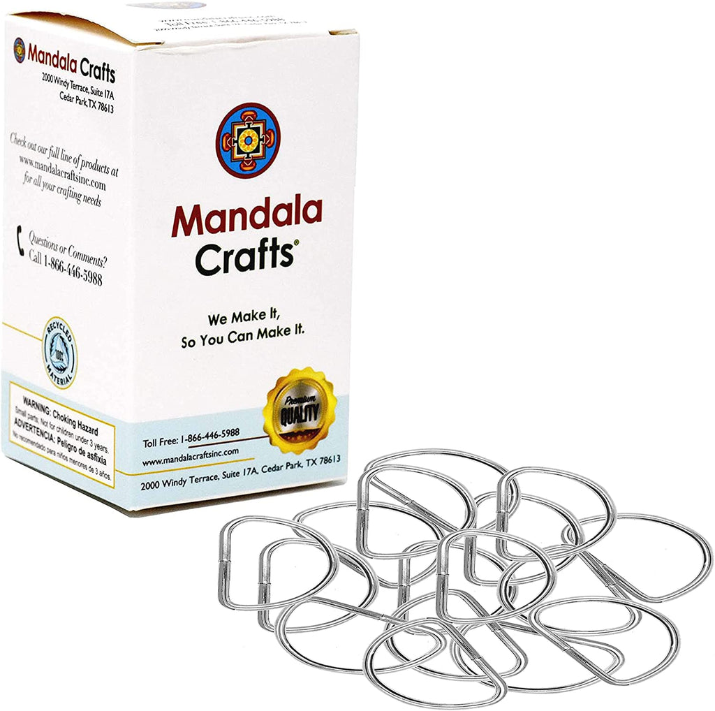 Mandala Crafts Metal D Ring - Heavy Duty D-Ring Bulk Pack - Non-Welded –  MudraCrafts