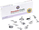 Mandala Crafts Clip On Charms with Lobster Clasp for Bracelet, Necklace, DIY Jewelry Making; Silver Tone, 12 Assorted PCs