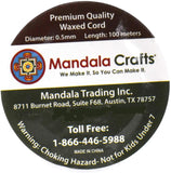 Mandala Crafts 0.5mm 109 Yards Jewelry Making Crafting Beading Macramé Waxed Cotton Cord Thread