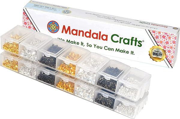 Mandala Crafts Crimp Beads for Jewelry Making – Bead Stopper Crimping –  MudraCrafts