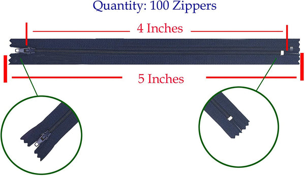 Nylon Zippers for Sewing, 28 Inch 40 PCs Bulk Zipper Supplies in 20 Assorted Colors; by Mandala Crafts