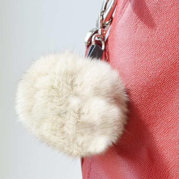 Mandala Crafts Faux Fur Pom Pom Balls - Fluffy Pom Poms Puff Balls Pompoms for Keychains - Faux Fur Pom Poms for Hats Scarves Shoes Bags Charms