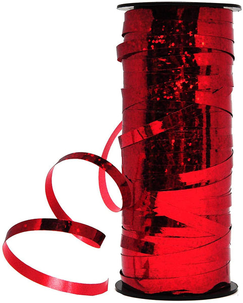 Red Curling Ribbon, 500 Yard Shiny Metallic Curling Ribbon for Gift Red  Ribbon