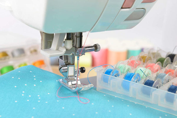 Mandala Crafts Prewound Bobbin Thread – Prewound Bobbins for Embroidery Machines Singer Brother 144 PCs Class 15 60/2 60WT White