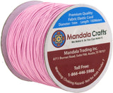 Mandala Crafts 1mm Elastic Cord Stretchy String for Bracelets, Necklaces, Jewelry Making, Beading, Masks; 109 Yards Baby Pink