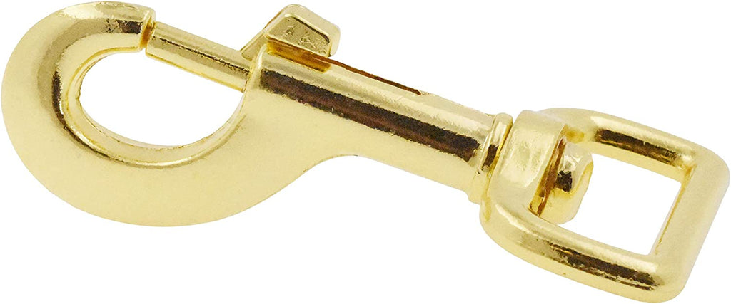 Solid Brass Trigger Swivel Eye Bolt Snap Hook For webbing Leather