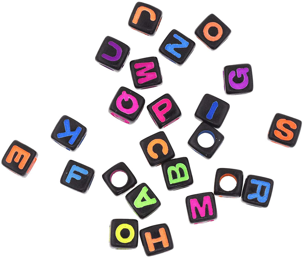 Mandala Crafts Letter Alphabet Pony Bead Set for Bracelet, Rave Kandi –  MudraCrafts
