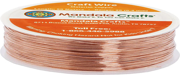 Artistic Wire, 26 Gauge Tarnish Resistant Colored Copper Craft Jewelry  Wrapping Wire, Antique Brass Color, 30 yd