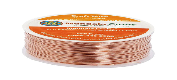 Mandala Crafts Copper Wire for Jewelry Making - Metal Craft Wire for Crafts  - Tarnish-Resistant Beading Jewelry Wire Coil Wire for Jewelry Wrapping  Gold 28 Gauge 55 Yards 