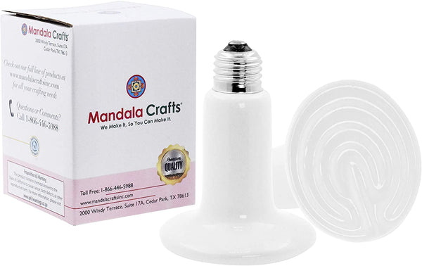 Mandala Crafts Heat Lamp for Reptiles - Ceramic Heat Emitter Infrared Light Bulb with No Light for Chicken Coop Turtle Bearded Dragon Dog Pet Brooder 100W Pack of 2 White