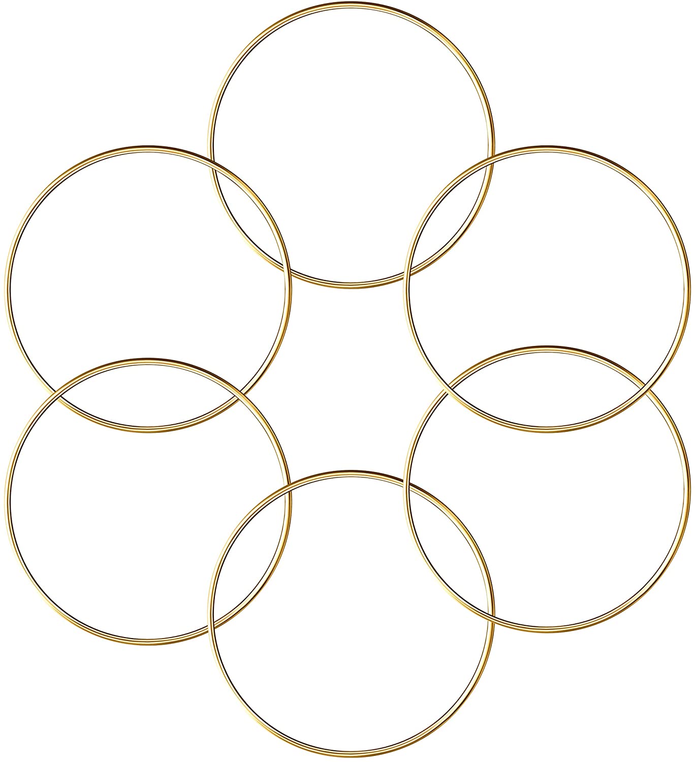 Mandala Crafts Metal Rings for Crafts – Large Metal Hoops for Crafts - Dream Catcher Rings Macrame Rings for Macrame Dream Catcher Supplies Metal Floral Hoop Wreath Frames